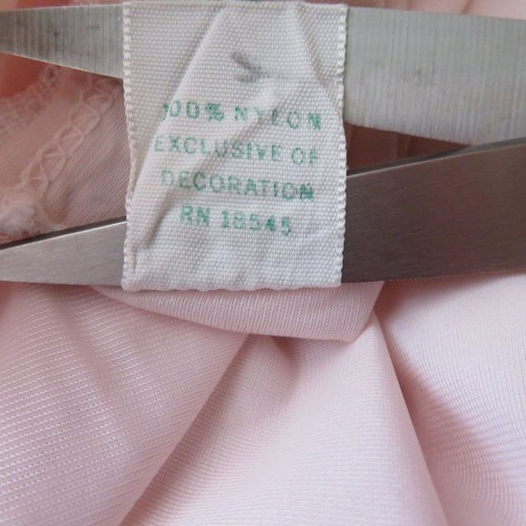 Vintage 60s Nani Flower Half Slip Pink Accordion Pleated Lace Hemline Glam PinUp - Picture 10 of 10